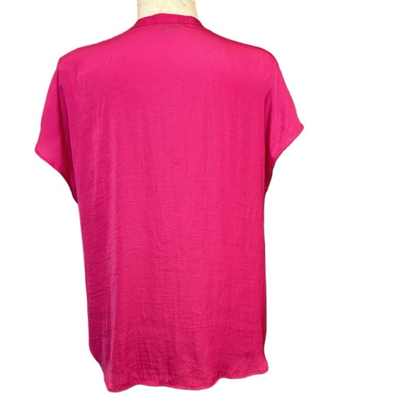 Rachel Roy Women’s Blouse Dolman Sleeve V-neck Hot Pink/Fuschia XL - Picture 3 of 9
